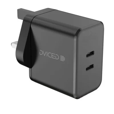 Dviced Wall charger 65W GaN 2 USB-C  UK black